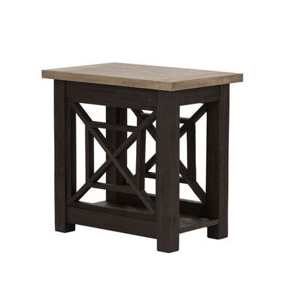 Heatherbrook - Chair Side Table - Charcoal & Ash