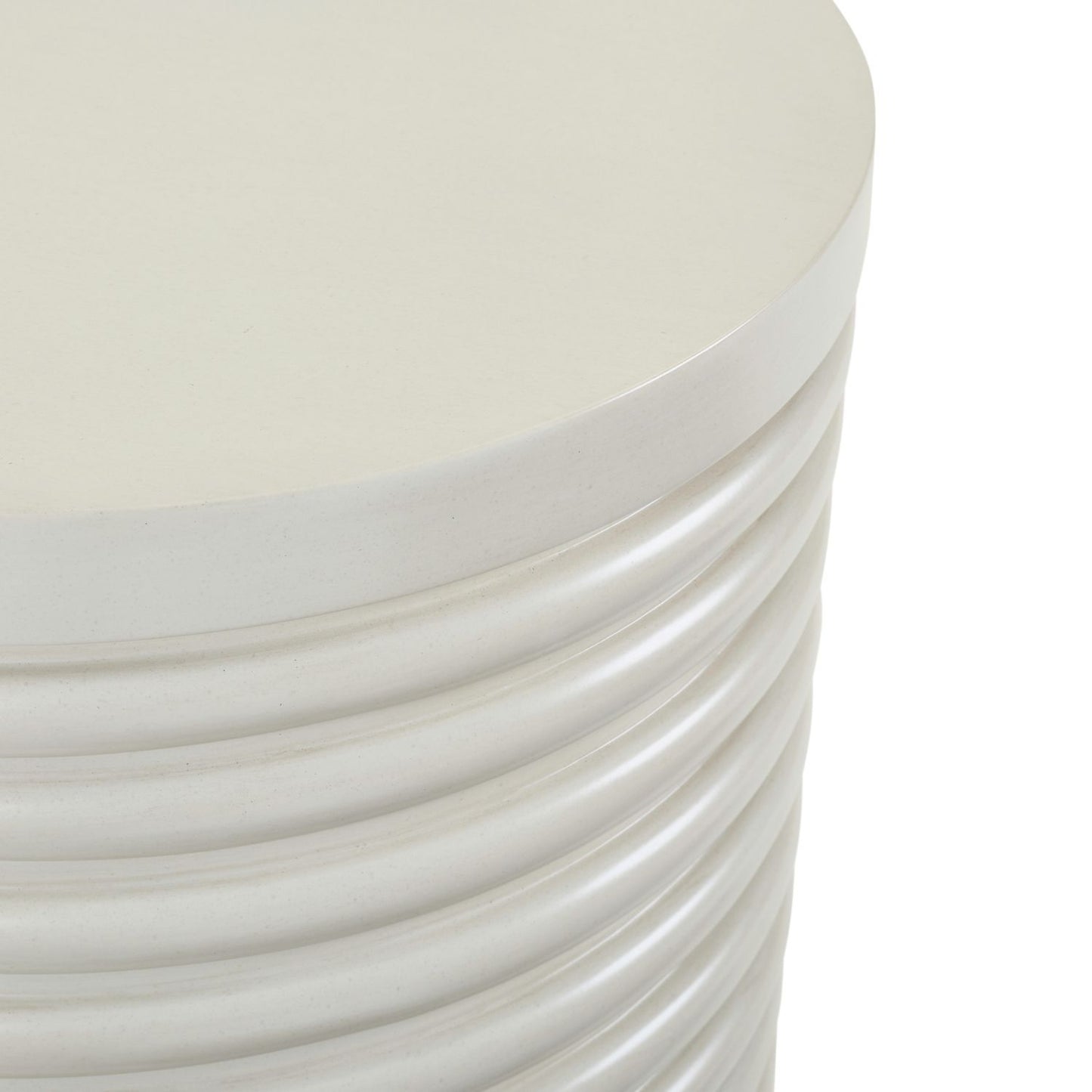 Berkley Square - Round Chairside Table - Linen & Khaki