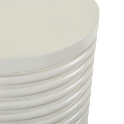 Berkley Square - Round Chairside Table - Linen & Khaki