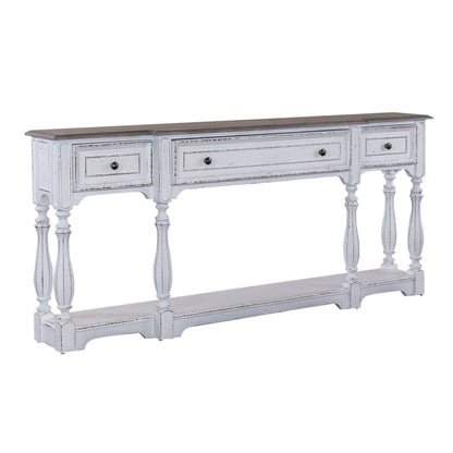 Magnolia Manor - 3 Drawer Hall Console Table - Antique White