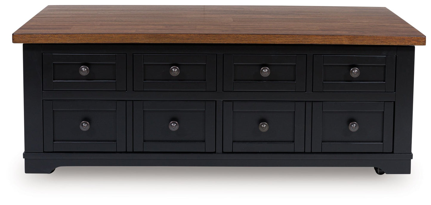 Wildenauer - Lift Top Cocktail Table - Brown / Black