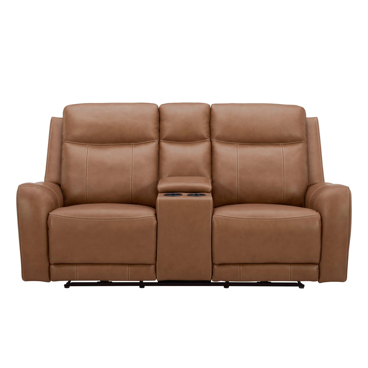 Haywood - Power Reclining Console Loveseat - Butternut