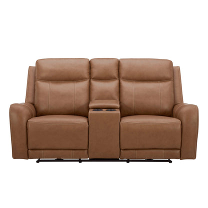 Haywood - Power Reclining Console Loveseat - Butternut
