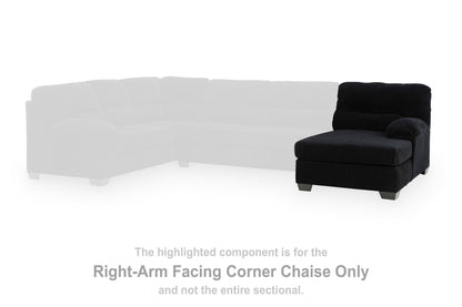 SimpleJoy - RAF Corner Chaise - Onyx