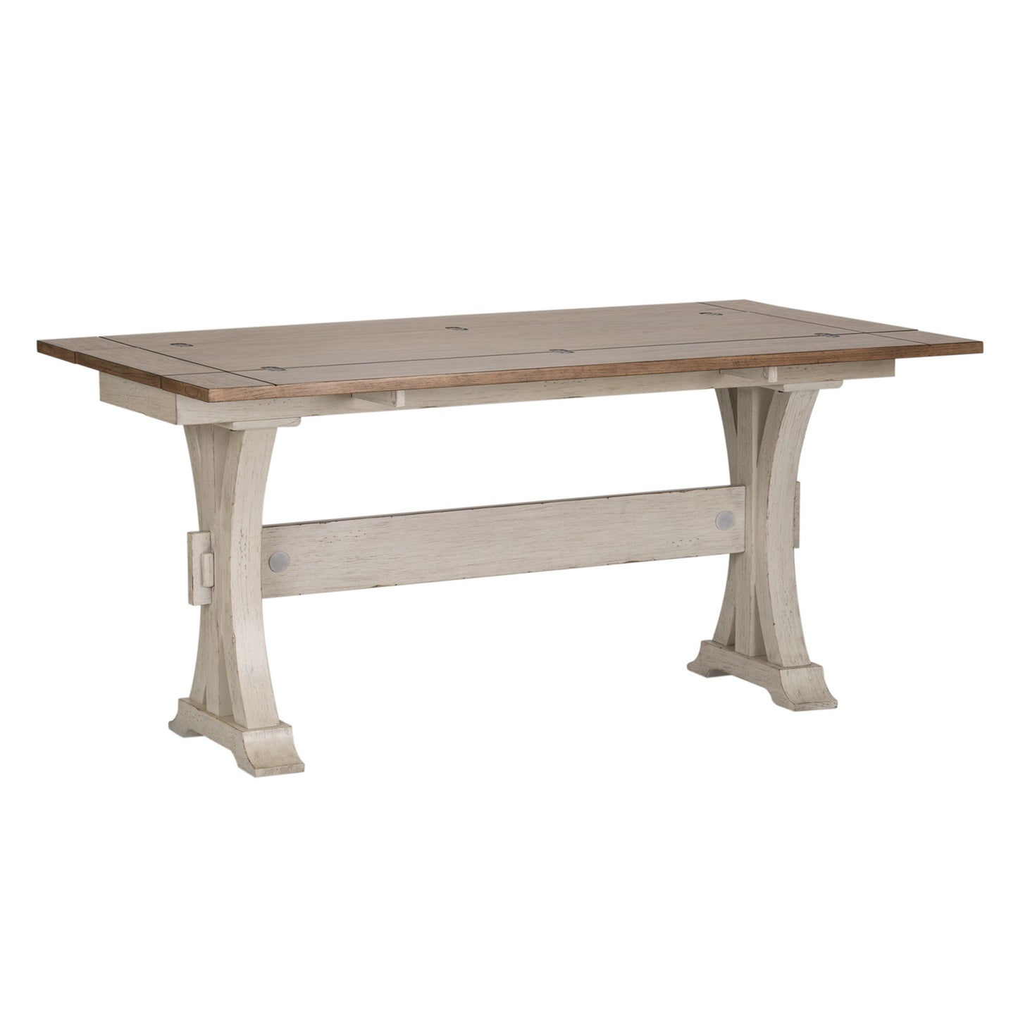 Farmhouse Reimagined - Flip Lid Sofa Table - Antique White / Chestnut Tops