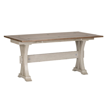 Farmhouse Reimagined - Flip Lid Sofa Table - Antique White / Chestnut Tops
