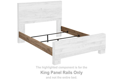 Hyanna - King Panel Rails - Tan Brown