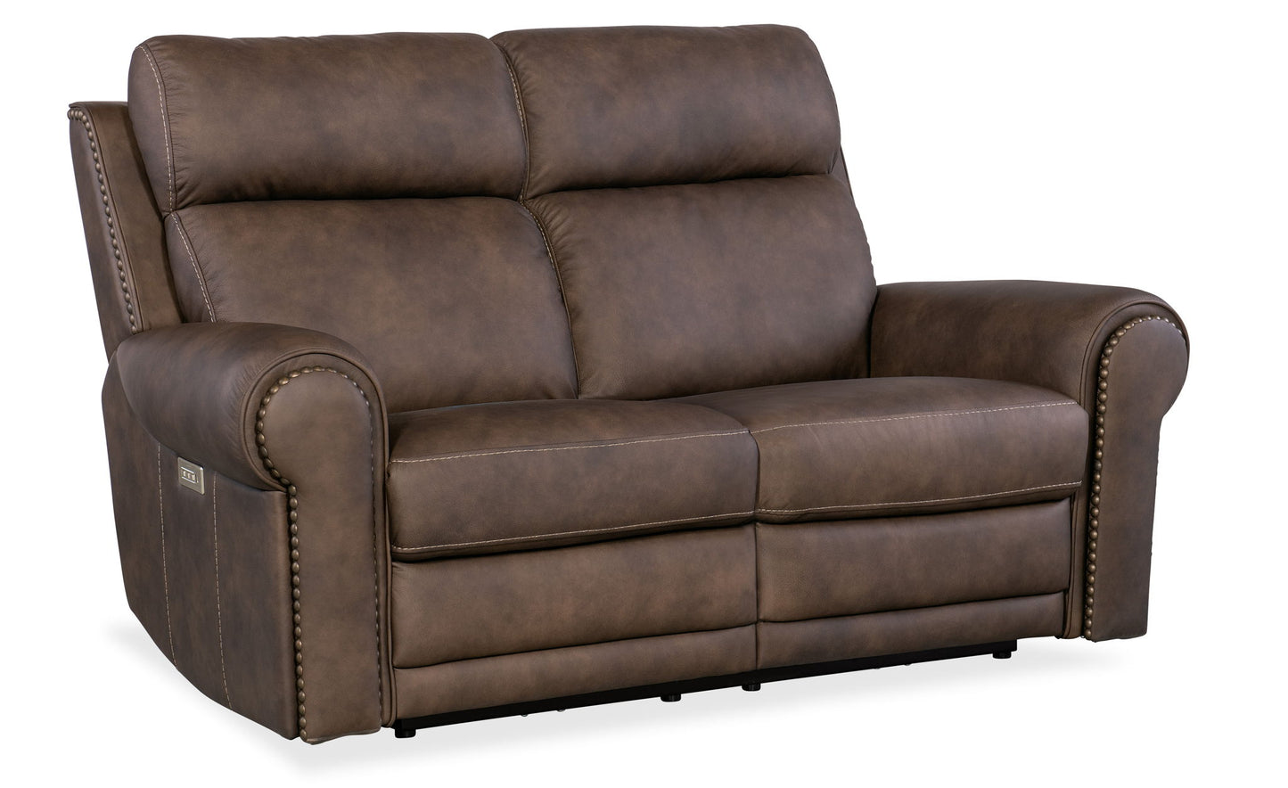 MS - Duncan Power Loveseat With Power Headrest & Lumbar - Dark Brown