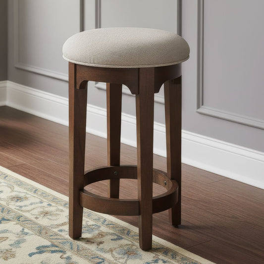 Arden Road - Upholstered Console Stool - Cherry
