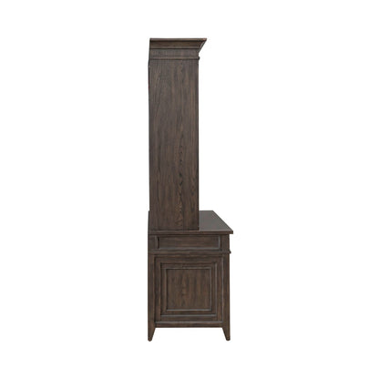 Paradise Valley - Credenza & Hutch - Saddle Brown