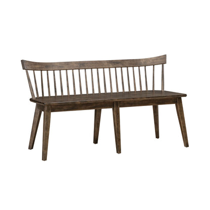 Midland Falls - Spindle Back Bench - Rustic Brown