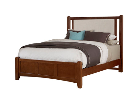 Bonanza - Pebble Gray Upholstered Bed With Mansion Footboard