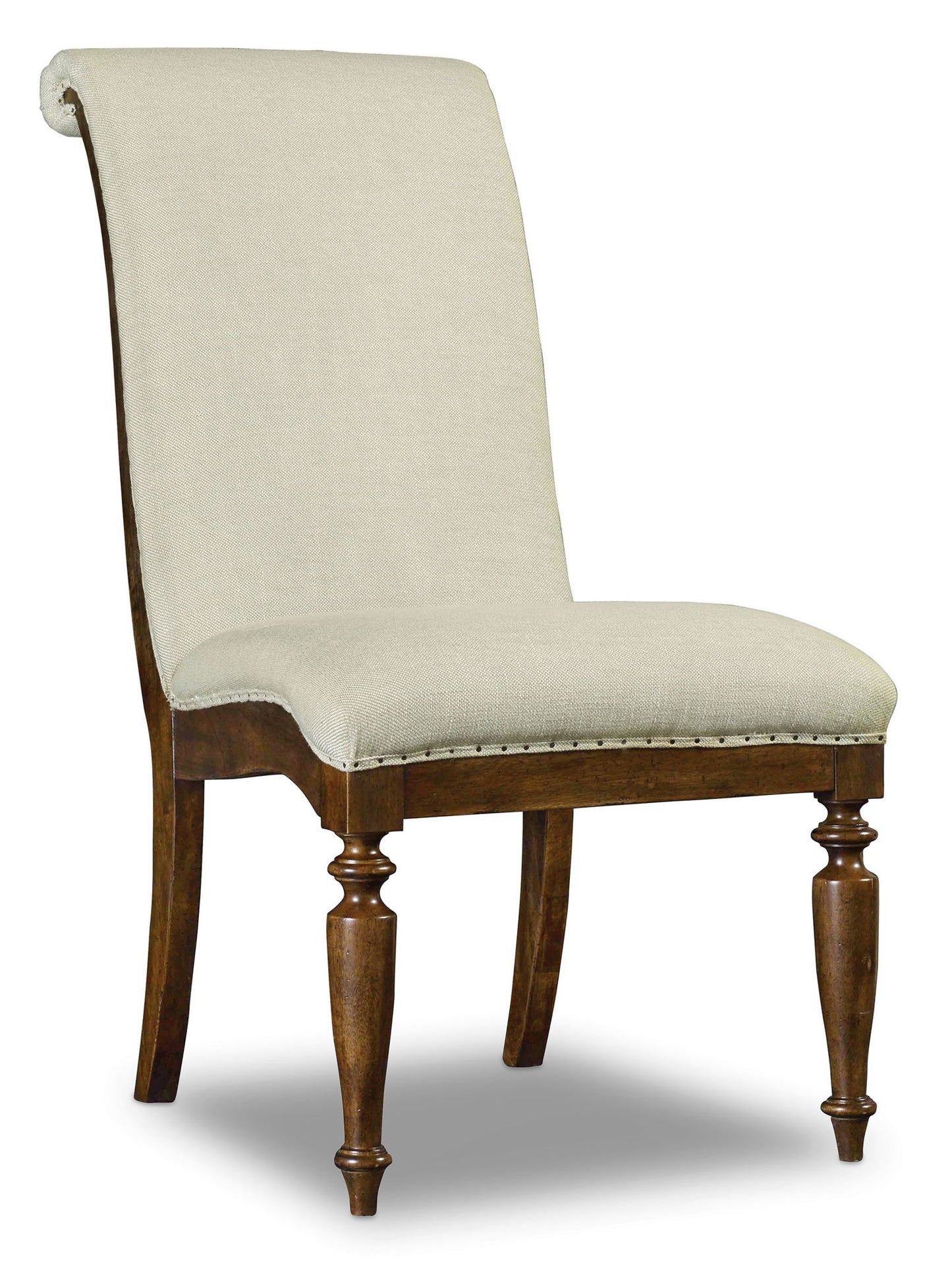 Archivist - Upholstered Side Chair - Beige / Dark Brown