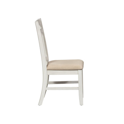 Summerville - Slat Back Side Chair - Soft White Wash / Wirebrushed Gray