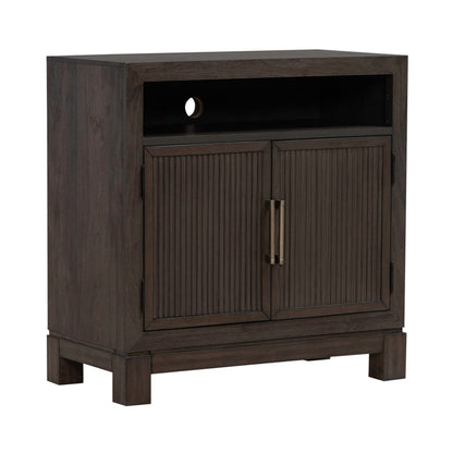 Modern Edge - Bedside Chest With Charging Station - Caffe