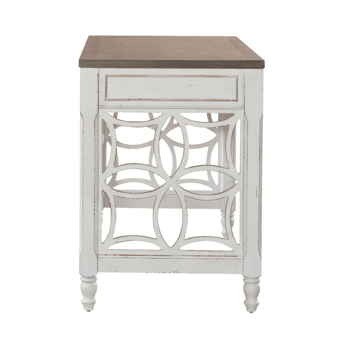 Magnolia Manor - L Writing Desk - Antique White