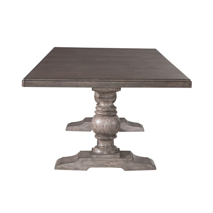 River Place - Trestle Table - Riverstone Gray & Tobacco