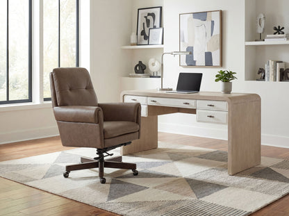 EC - Lenora Swivel Tilt Executive Chair - Dark Brown