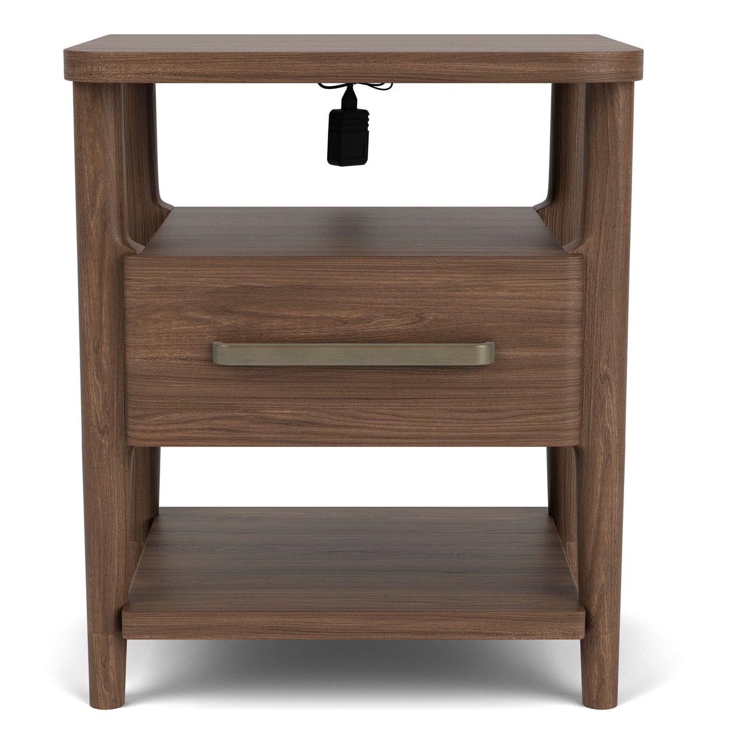 Delia - Accent Nightstand - Nouveau Walnut