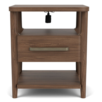Delia - Accent Nightstand - Nouveau Walnut