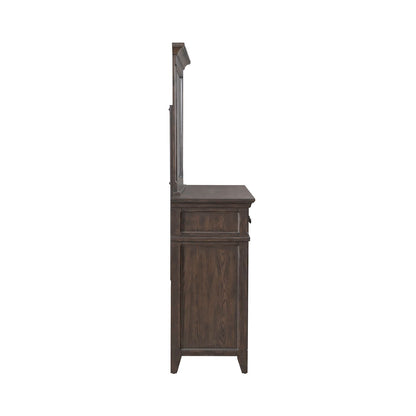 Paradise Valley - Dresser & Mirror - Saddle Brown