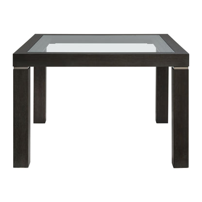 Elodie - Counter Table With Glass - Charcoal