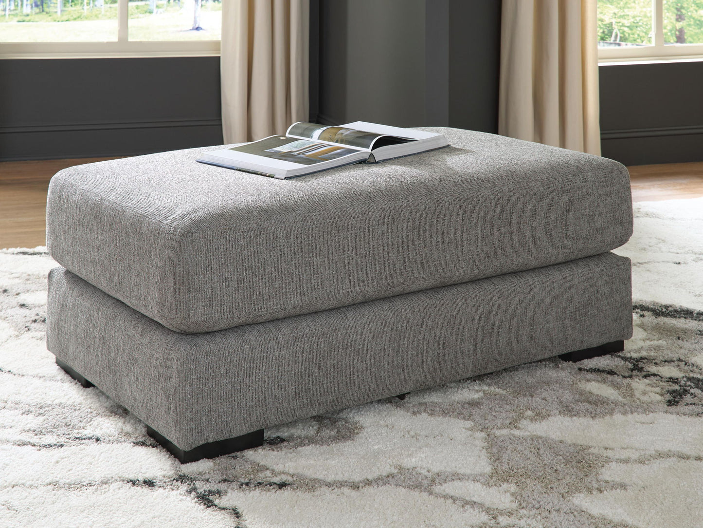 Creston Heights - Oversized Accent Ottoman - Smolder