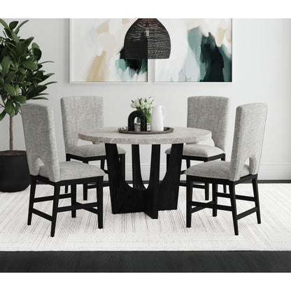 Oregon - 5 Piece Counter Height Dining Set (Round Counter Table And Four Chairs)