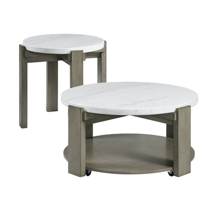 Rosamel - 2 Piece Occasional Table Set (Coffee Table And End Table) - Gray