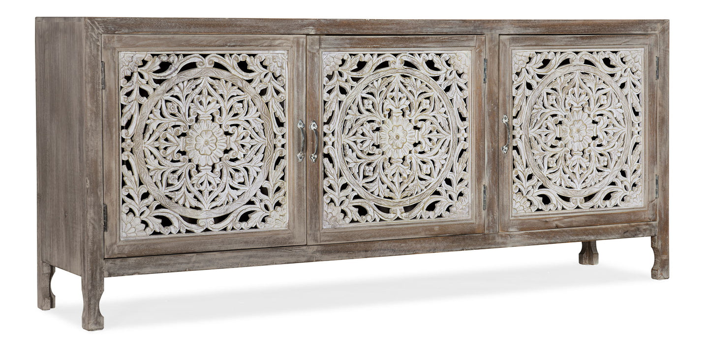Home Accent - 80" Entertainment Console - Light Brown