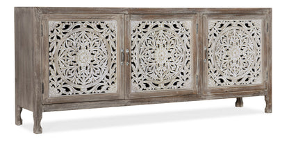 Home Accent - 80" Entertainment Console - Light Brown