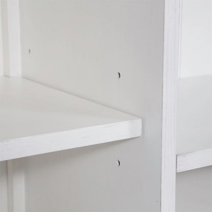 Allyson Park - Credenza & Hutch - Wirebrushed White / Charcoal