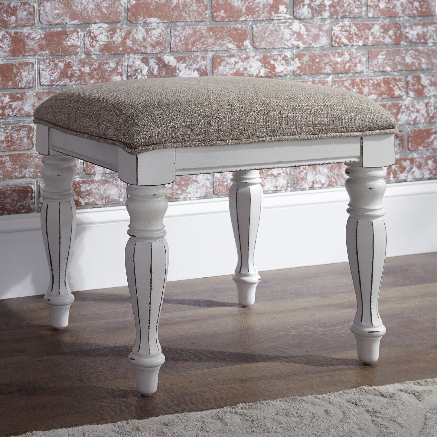 Magnolia Manor - Vanity Stool - Antique White
