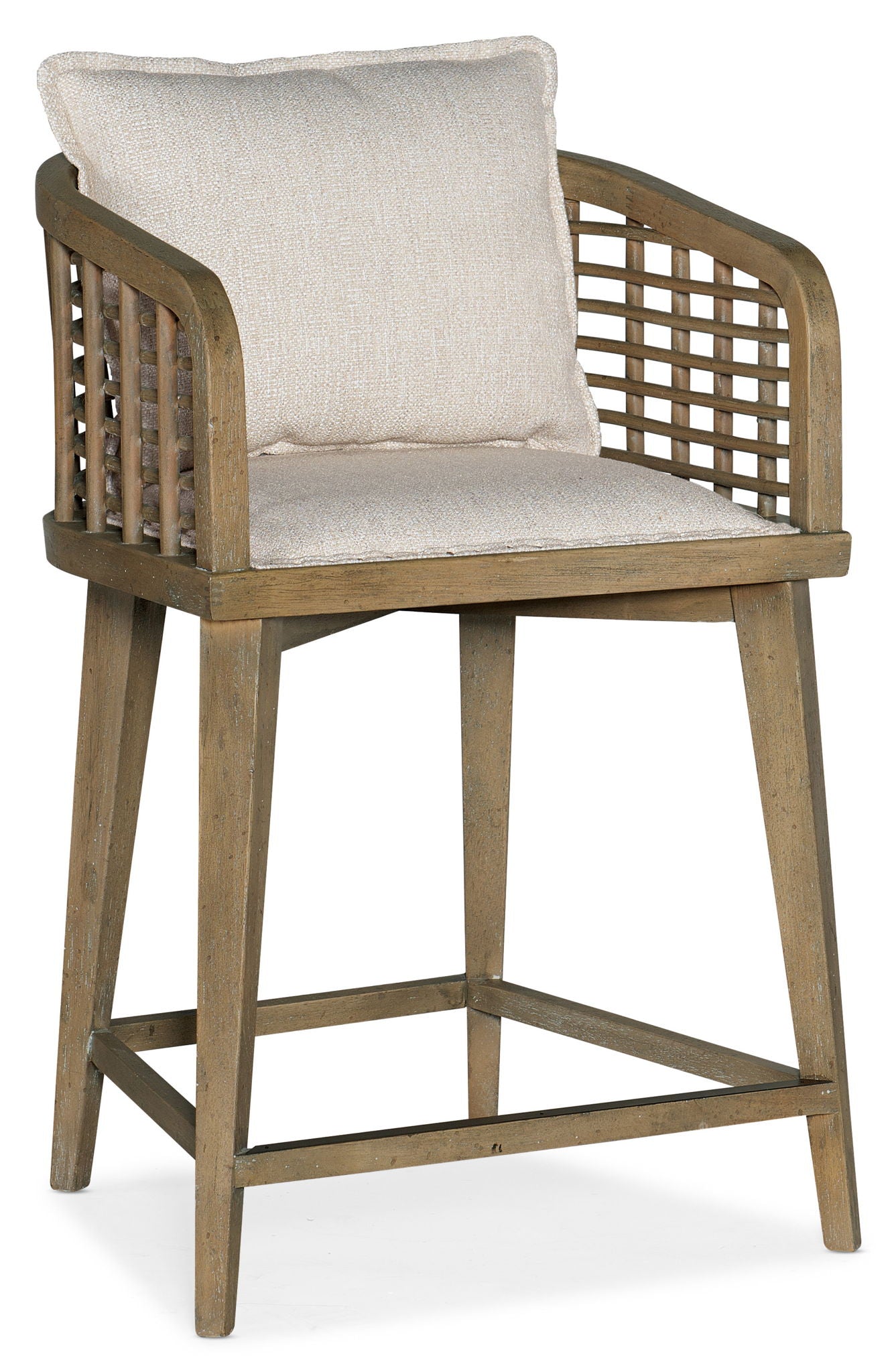 Sundance - Barrel Back Counter Stool - Beige / Light Brown
