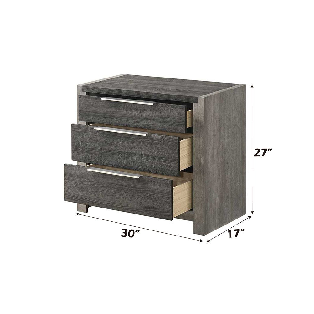 Jehoram - 3 Drawer Nightstand For Bedroom