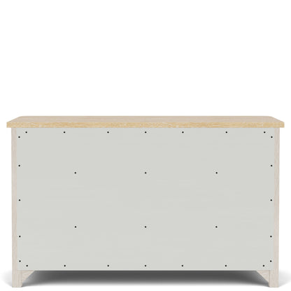 Glenndale - Six Drawer Dresser - Aged White / Wheat
