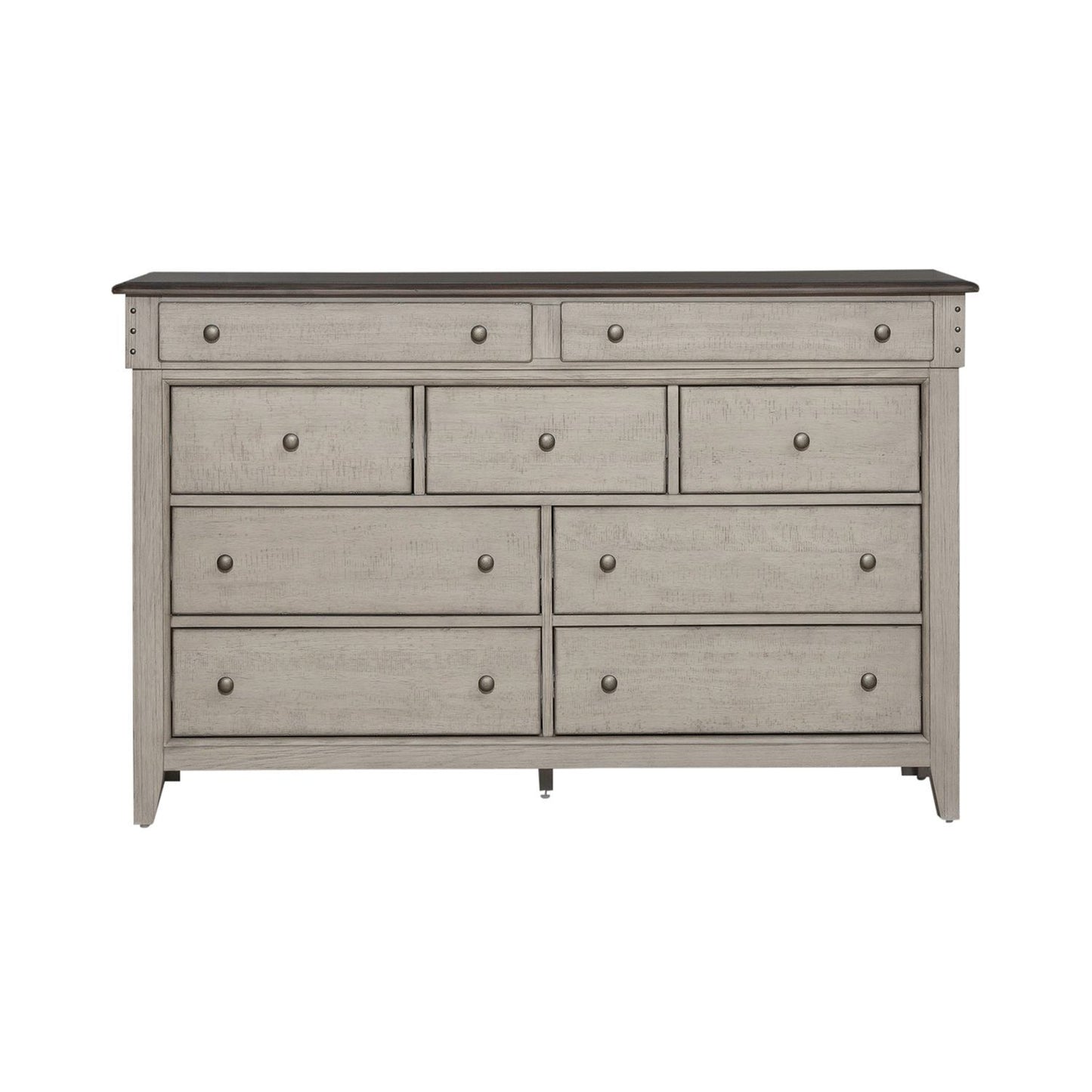 Ivy Hollow - 9 Drawer Dresser - Weathered Linen / Dusty Taupe