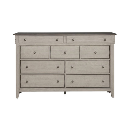 Ivy Hollow - 9 Drawer Dresser - Weathered Linen / Dusty Taupe