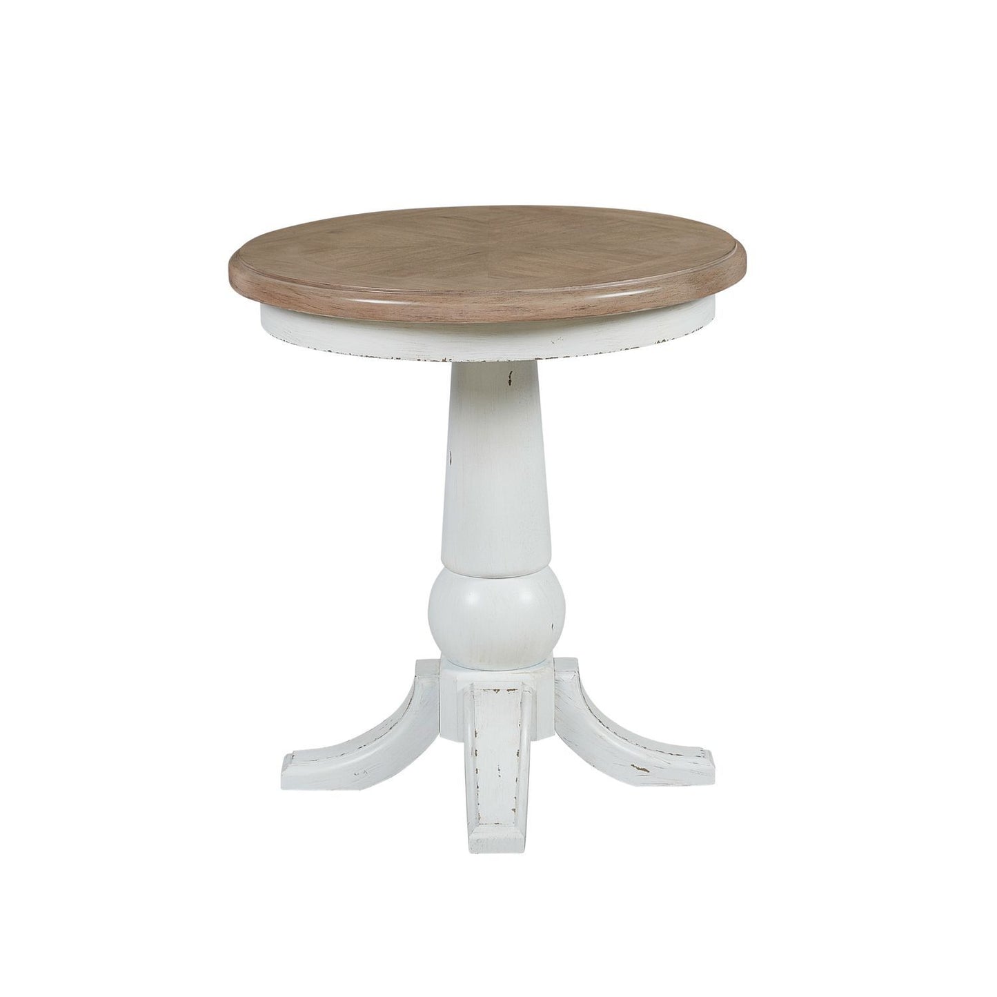 Turnberry Park - Round End Table - Washed White