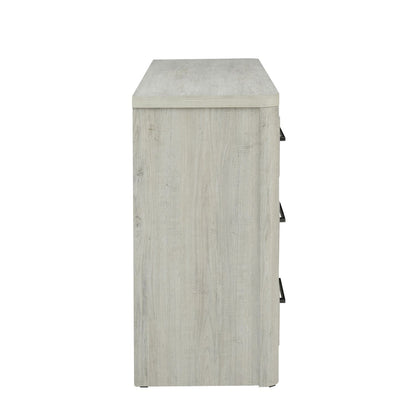 Modern Play - 6 Drawer Dresser - Natural White