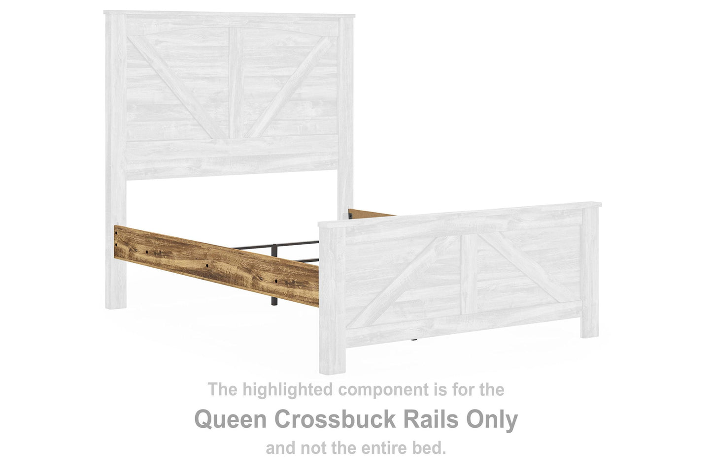 Maystonna - Queen Crossbuck Rails - Brown