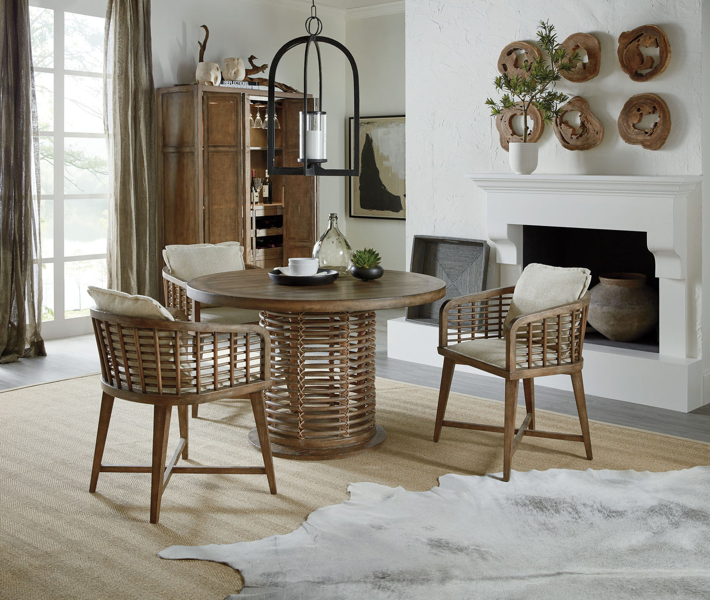Sundance - Barrel Back Chair - Beige / Light Brown