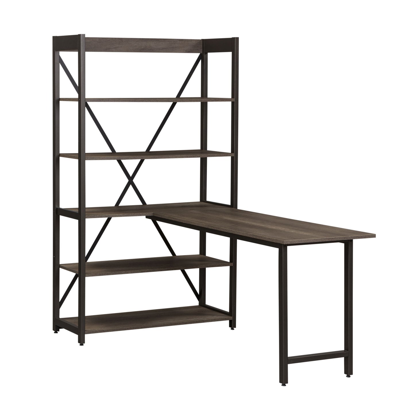 Tanners Creek - 2 Piece Home Office Set (Desk And Bookcase) - Graystone