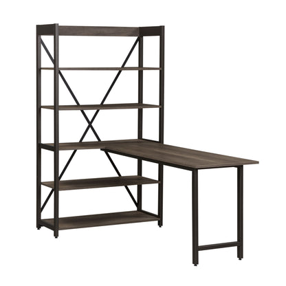 Tanners Creek - 2 Piece Home Office Set (Desk And Bookcase) - Graystone