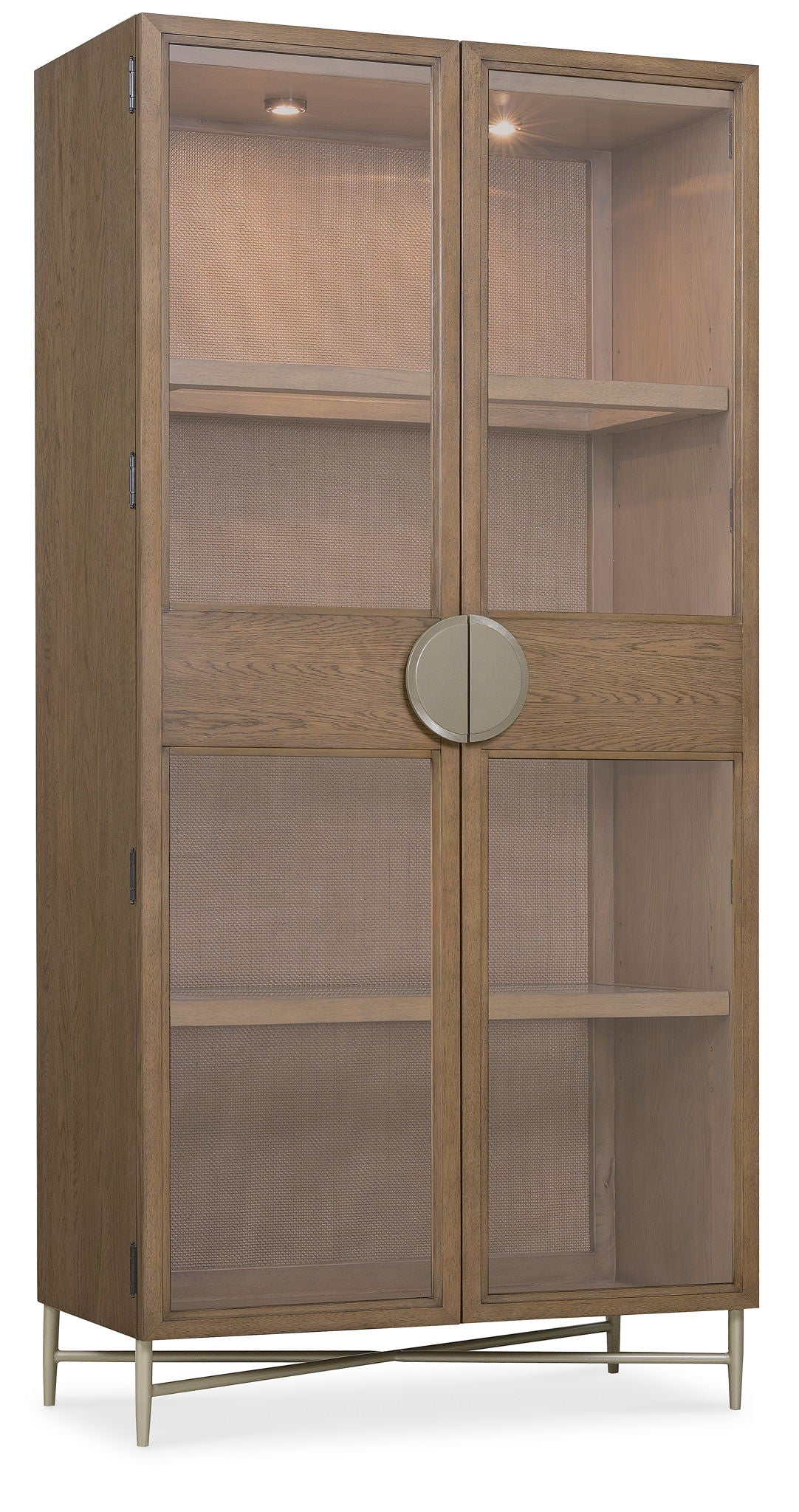 Sonnet - Display Cabinet - Dark Gray / Light Brown