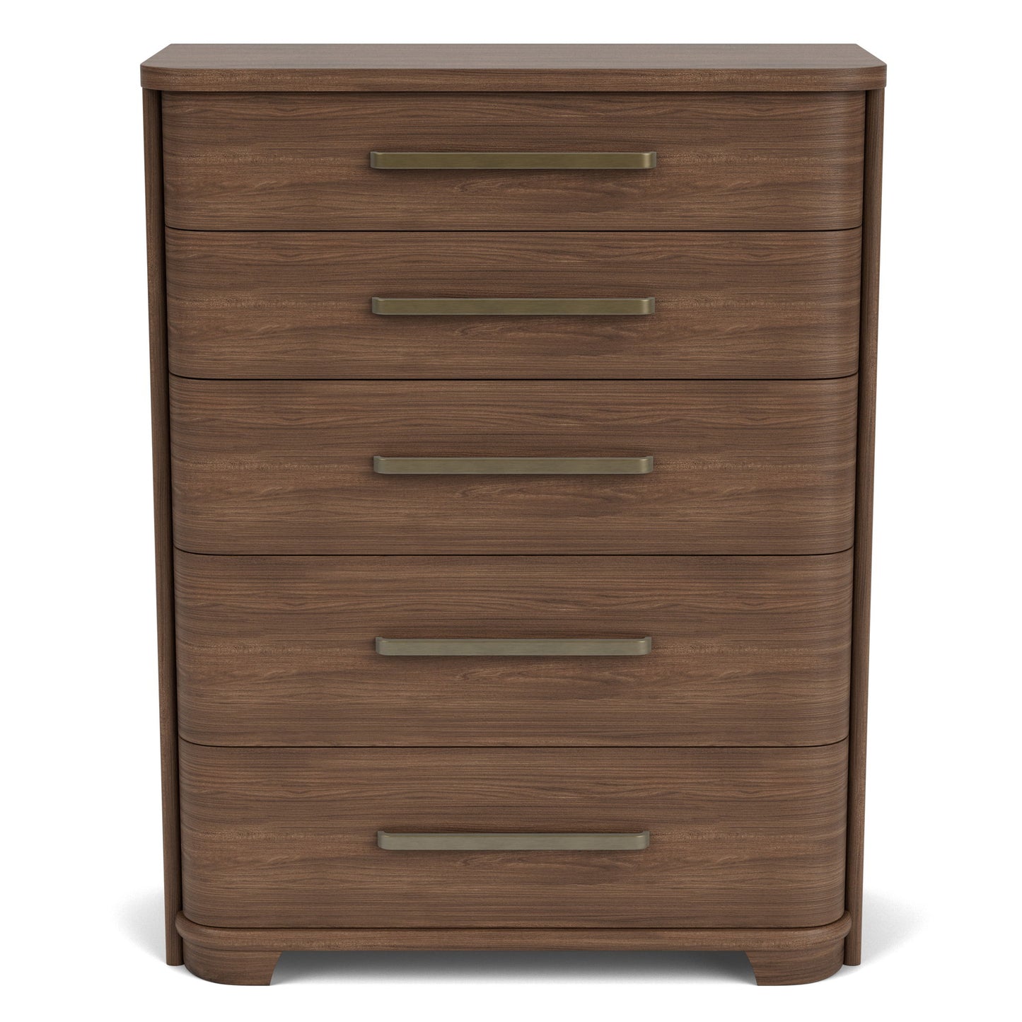 Delia - 5 Drawer Chest - Nouveau Walnut