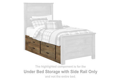 Trinell - Under Bed Storage w/Side Rail - Brown