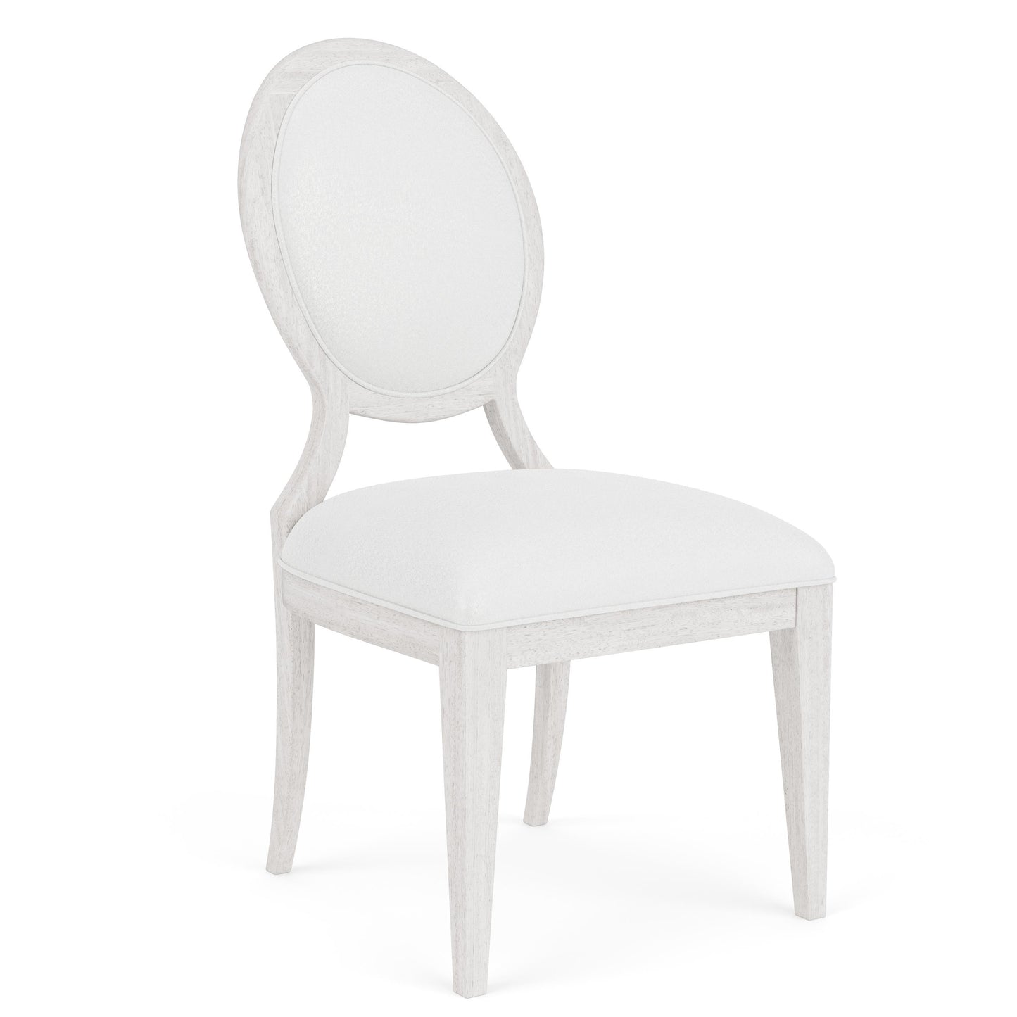 Hepburn - Oval Back Upholstered Side Chair (Set of 2) - White