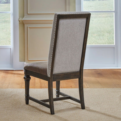 Paradise Valley - Upholstered Side Chair - Saddle Brown