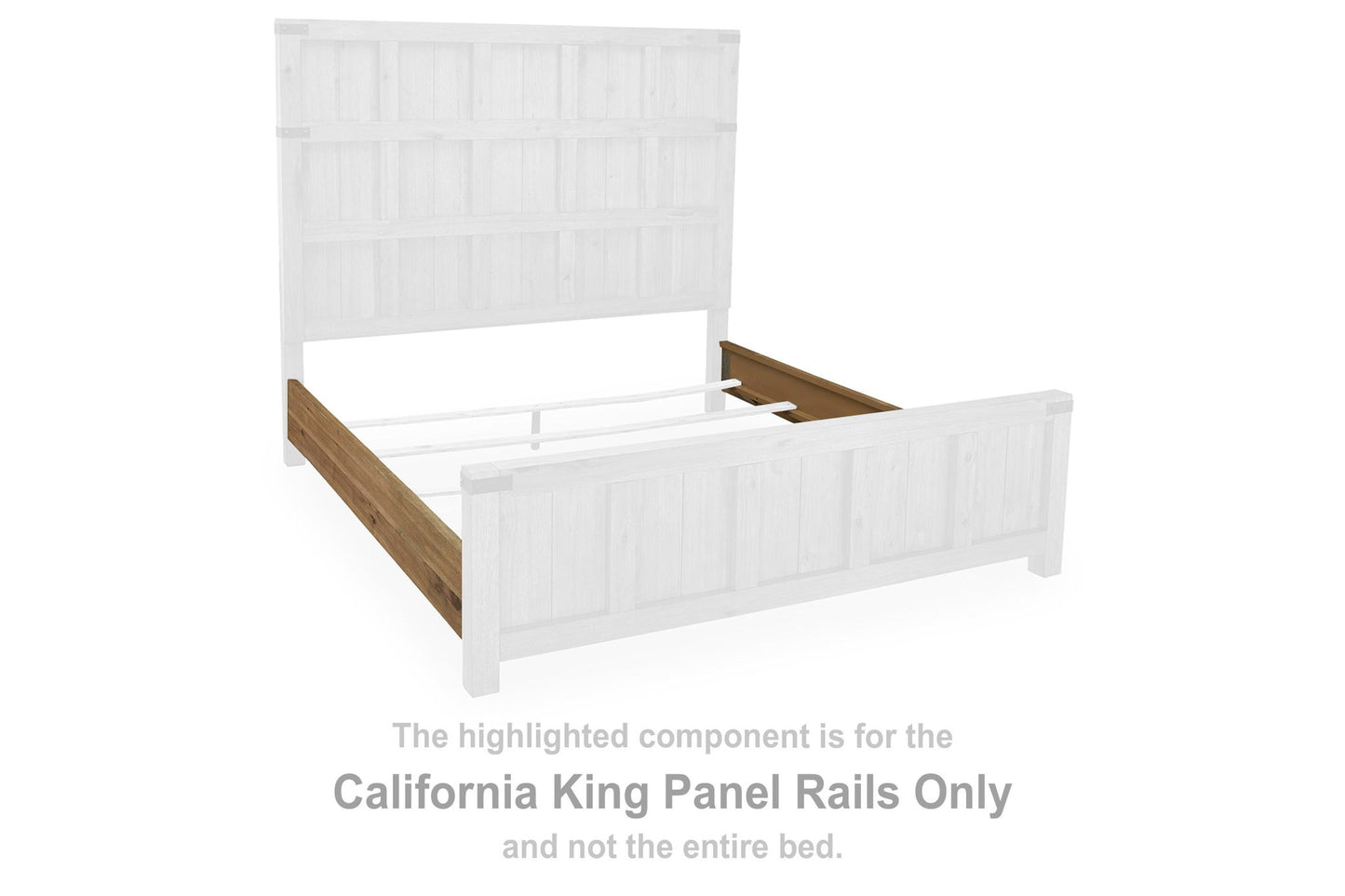 Ridgester - California King Panel Rails - Light Brown